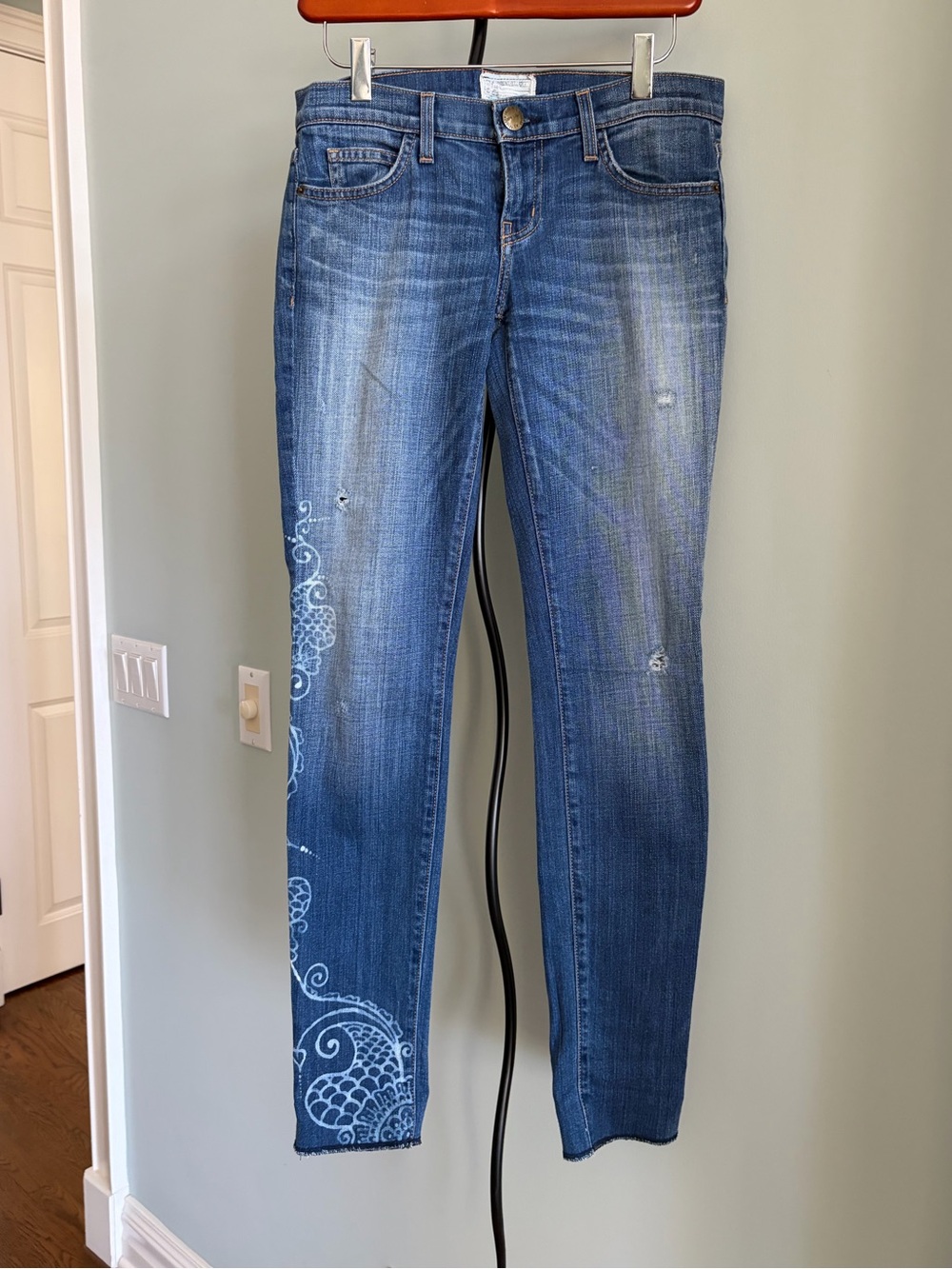 CURRENT ELLIOTT
THE ROLLED SKINNY WAGER JEANS